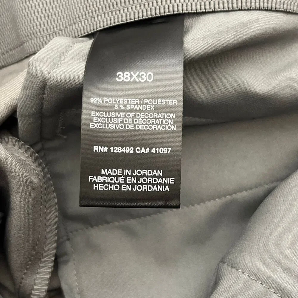 Greg Norman Mens Performance Classic‎ Fit Grey Stretch Golf Pants 38x30 NEW